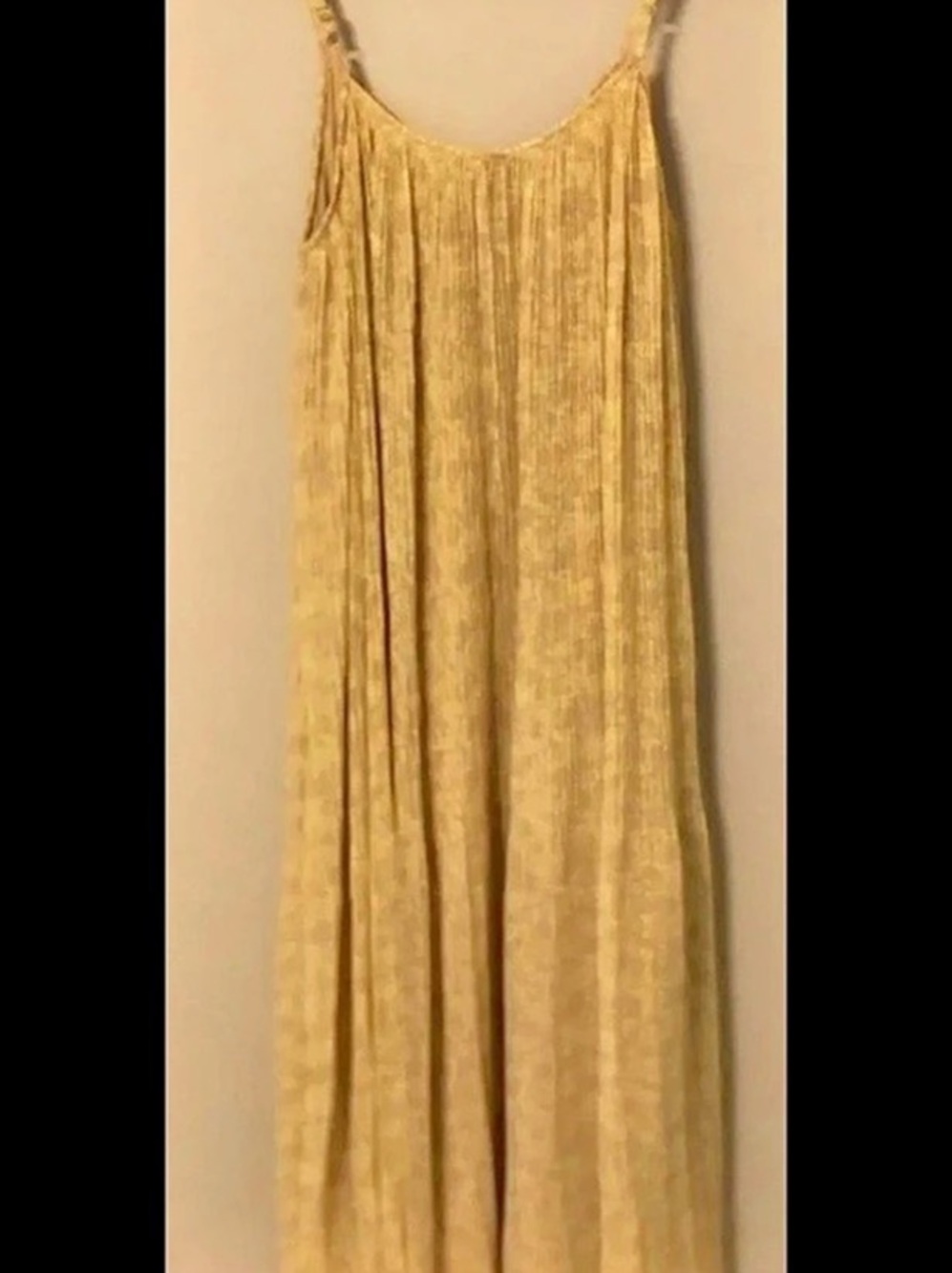 Old Navy Gold Floral Pleated Maxi Dress
